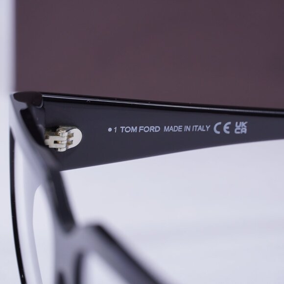 Tom Ford FT5951-B 001 Square Eyeglasses 54mm - Shiny Black/Blue Light block - Picture 5 of 9